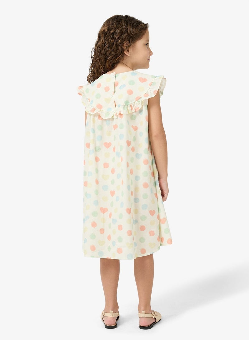 Pinata Ruffle Collar Printed Summer Dress - Image 3